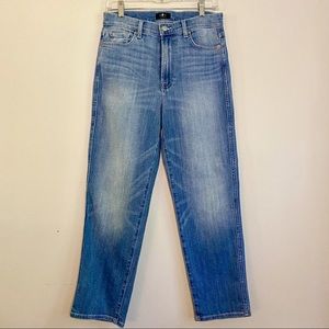 7 for All Mankind High Waist Cropped Straight Jeans 29